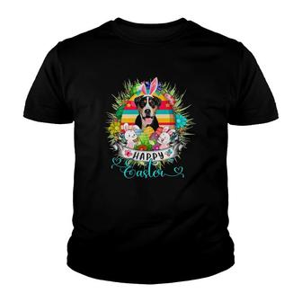 Greater Swiss Mountain Dog In Easter Eggs Basket Easter Day Youth T-shirt - Thegiftio UK