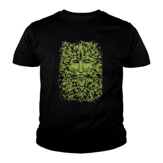 Green Man Design For Witches Wiccans And Pagans Youth T-shirt | Mazezy