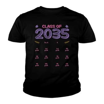 Grow With Me Graduation First Day Of School Class Of 2035 Youth T-shirt - Thegiftio UK