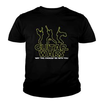 Guitar Rockstar Wars May The Chords Be With You Youth T-shirt - Thegiftio UK