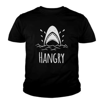 Hangry- Hangry Shark Lovers Gift Youth T-shirt | Mazezy