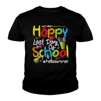 Happy Last Day Of School Teachers Student Graduation 2022 Youth T-shirt - Thegiftio UK