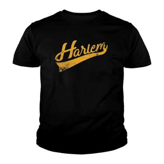 Harlem New York City Vintage Baseball Throwback Youth T-shirt - Thegiftio UK
