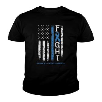 Hashimotos Disease Warrior American Flag Youth T-shirt - Thegiftio UK