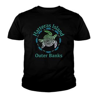 Hatteras Island Outer Banks Vintage Tribal Turtle Gift Youth T-shirt - Thegiftio UK