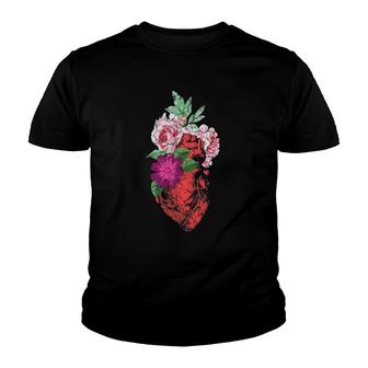 Heart Flower Nature Person Gift Youth T-shirt - Thegiftio UK