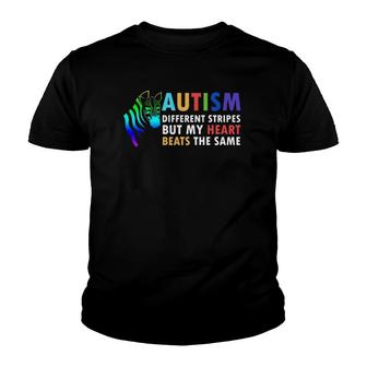 Heart Zebra Saying Inspirational Autism Awareness Gift Youth T-shirt - Thegiftio UK
