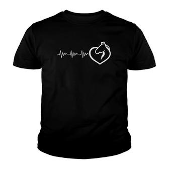 Heartbeat Horse Riding Vaulting I Love My Horse Youth T-shirt | Mazezy