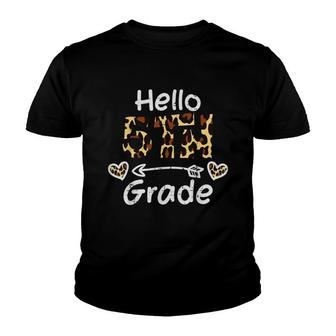 Hello 5Th Fifth Grade Back First Day Of School Girls Teacher Youth T-shirt - Thegiftio UK