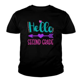 Hello Second Grade 2Nd Grade Teachers Students Gift Youth T-shirt - Seseable