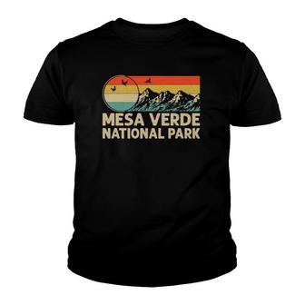 Hiking & Camping Lover Retro Style Mesa Verde National Park Youth T-shirt - Thegiftio UK