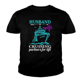 Husband And Wife Cruising Partners Honeymoon Trip Vacation Youth T-shirt - Thegiftio UK
