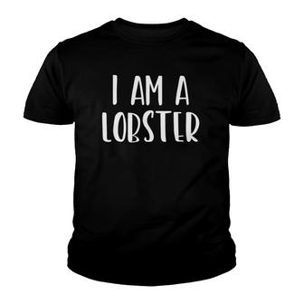 I Am A Lobster Costume Halloween Im Lazy Easy Last Minute Youth T-shirt - Thegiftio UK