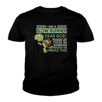 I Am A Slow Runner Vintage Turtle Lover Running Marathon V2 Youth T-shirt - Thegiftio UK