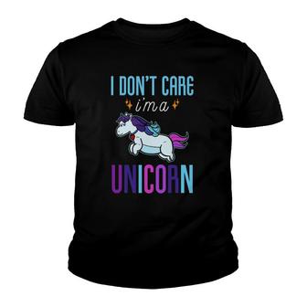 I Dont Care I Am A Unicorn Unicorn Fan Youth T-shirt - Thegiftio UK