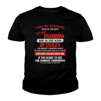 I Get My Attitude From My Freakin Awesome Grandma V4 Youth T-shirt - Thegiftio UK