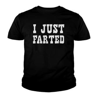 I Just Farted Oops I Farted Funny Fart Youth T-shirt - Thegiftio UK