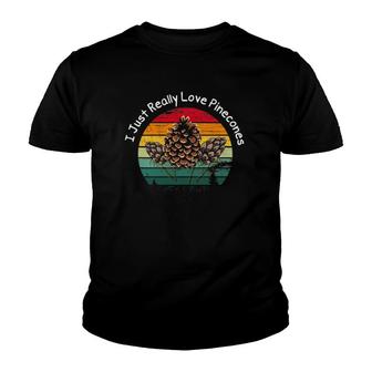 I Just Really Love Pinecones Vintage Youth T-shirt - Thegiftio UK