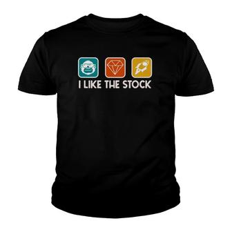 I Like The Stock Diamond Hands Ape Gme Youth T-shirt - Thegiftio UK