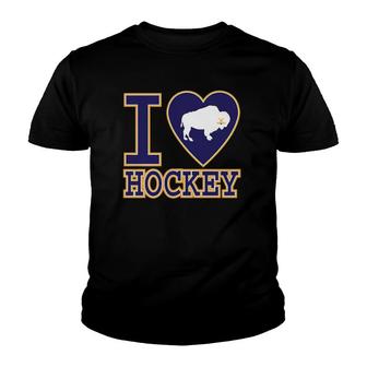 I Love Buffalo Hockey - Heart Hockey Fan Lets Go Youth T-shirt - Thegiftio UK