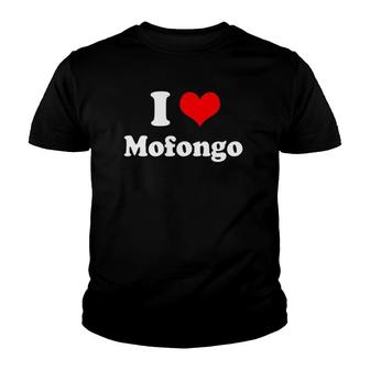 I Love Mofongo Red Heart Youth T-shirt - Thegiftio UK
