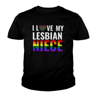I Love My Lesbian Niece Lgbt Gay Pride Month Lesbian Youth T-shirt - Thegiftio UK