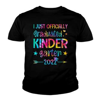 I Officially Graduated Kindergarten Class Of 2022 Tie Dye Youth T-shirt - Thegiftio UK