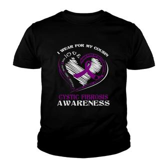 I Wear For My Cousin Cystic Fibrosis Awareness V2 Youth T-shirt - Thegiftio UK