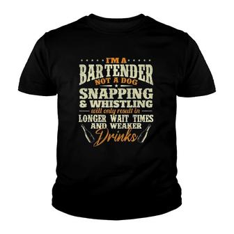 Im A Bartender Not A Dog Tapster Bartending Bar Pub Owner Youth T-shirt - Thegiftio UK