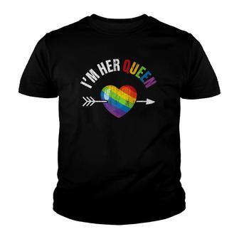 Im Her Queen Lesbian Lgbt Couples Apparel Part 2 Funny Gift Youth T-shirt - Thegiftio UK