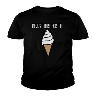 Im Just Here For The Ice Cream Cute Vanilla Soft Serve Youth T-shirt | Mazezy