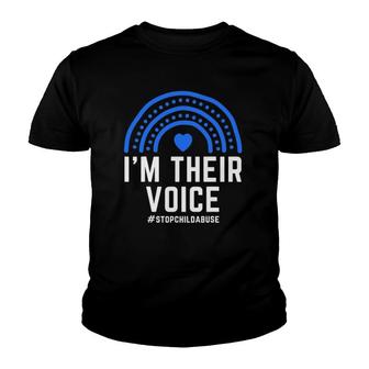Im Their Voice Heart Child Abuse Awareness Month Prevention Youth T-shirt | Mazezy