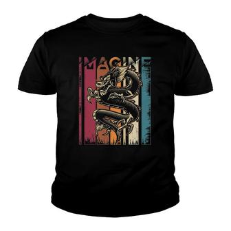 Imagine Dragon Vintage Cool Art Youth T-shirt - Thegiftio UK