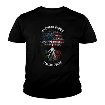 Italian American Roots American Grown Italian Roots Youth T-shirt - Thegiftio UK