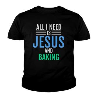 Jesus And Baking Christian Catholic Baker Tee Youth T-shirt - Thegiftio UK