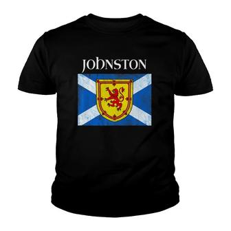 Johnston Clan Scottish Name Scotland Flag Youth T-shirt | Mazezy