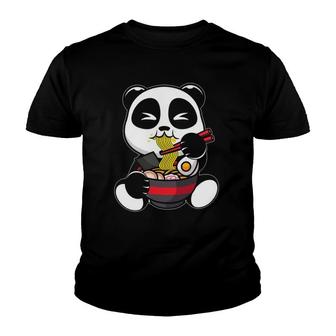 Kawaii Panda Ramen Eater Japanese Noodle Soup Food Lover Youth T-shirt - Thegiftio