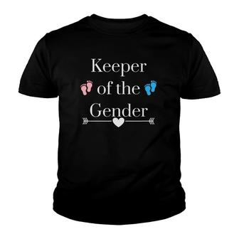 Keeper Of The Gender Gender Women Saying Reveal Party Youth T-shirt - Thegiftio UK