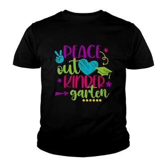 Kids Peace Out Kindergarten Kinder Graduation Last Day Of School Youth T-shirt - Seseable