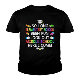 Kids So Long Elementary Middle School Here I Come Graduation Boy Youth T-shirt - Seseable