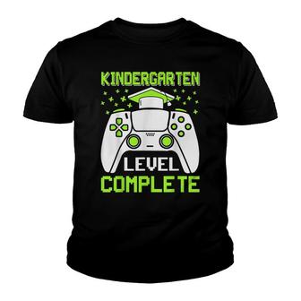 Kindergarten Level Complete Class Of 2022 Graduation Gamer Youth T-shirt - Thegiftio UK