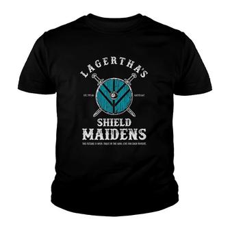 Lagerthas Shield Maidens Viking Warrior Shieldmaiden Youth T-shirt - Thegiftio UK