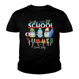 Last Day Of School Cute Gnome Hello Summer Lunch Lady Youth T-shirt - Thegiftio UK