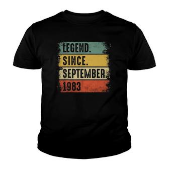 Legend Since September 1983 38 Years Old Birthday Gifts Youth T-shirt - Seseable