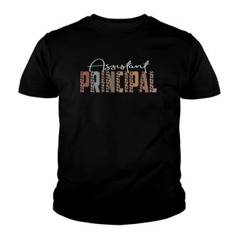 Leopard Assistant Principal Funny Job Title School Worker Youth T-shirt | Mazezy