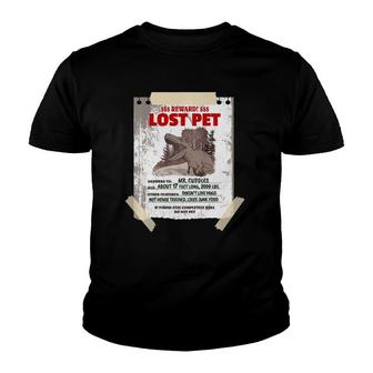 Lost Pet Tyrannosaurus Dinosaur Dinorex Wanted Youth T-shirt - Thegiftio UK