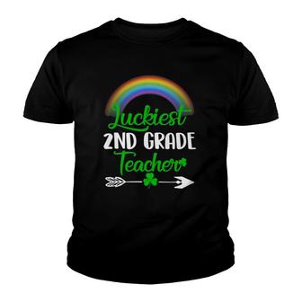 Luckiest 2Nd Grade Teacher St Patricks Day 2Nd Grade Teacher Youth T-shirt - Seseable
