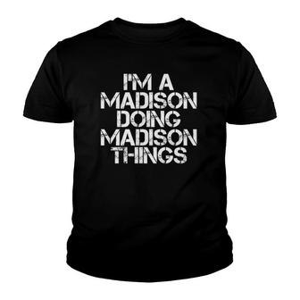 Madison Funny Surname Family Tree Birthday Reunion Gift Idea Youth T-shirt - Seseable