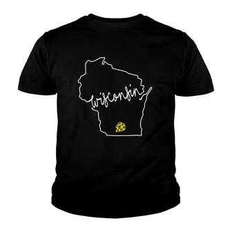 Madison Wisconsin Cheese Funny Wi Home State V2 Youth T-shirt - Thegiftio UK