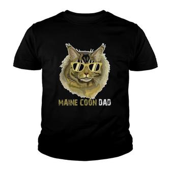 Maine Coon Dad For Cat Lovers Fathers Day V2 Youth T-shirt - Thegiftio UK